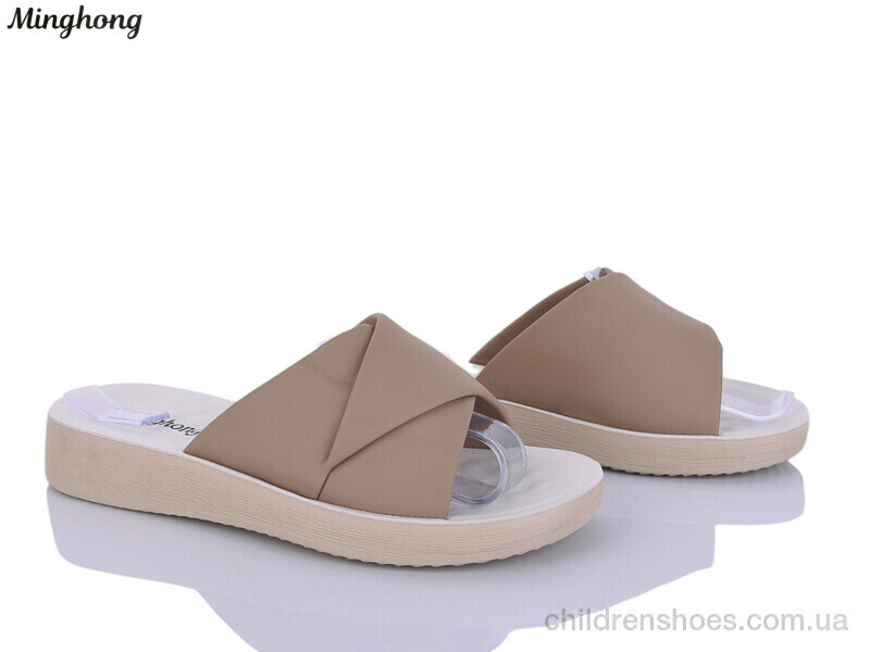 Шлепки женские Minghong 7719 khaki