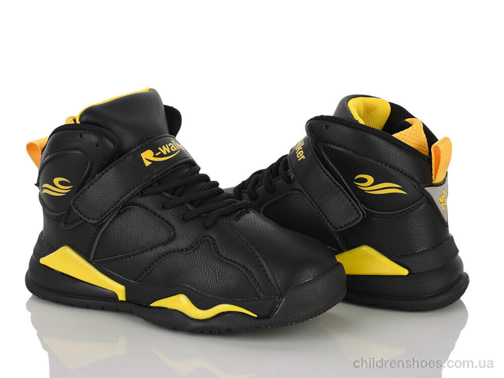 Кроссовки A619-3 black-yellow Clibee-ShoSho / p. 31-36 / 8пар