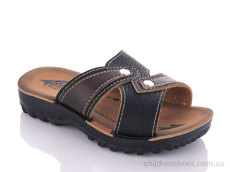 Шлепки K26-709 black-bro (24-30) DeMur / p. 25-30 / 6пар
