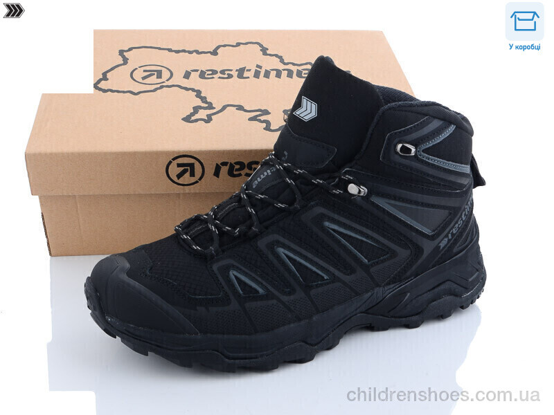 Ботинки AM023907 black Restime / p. 40-45 / 8пар