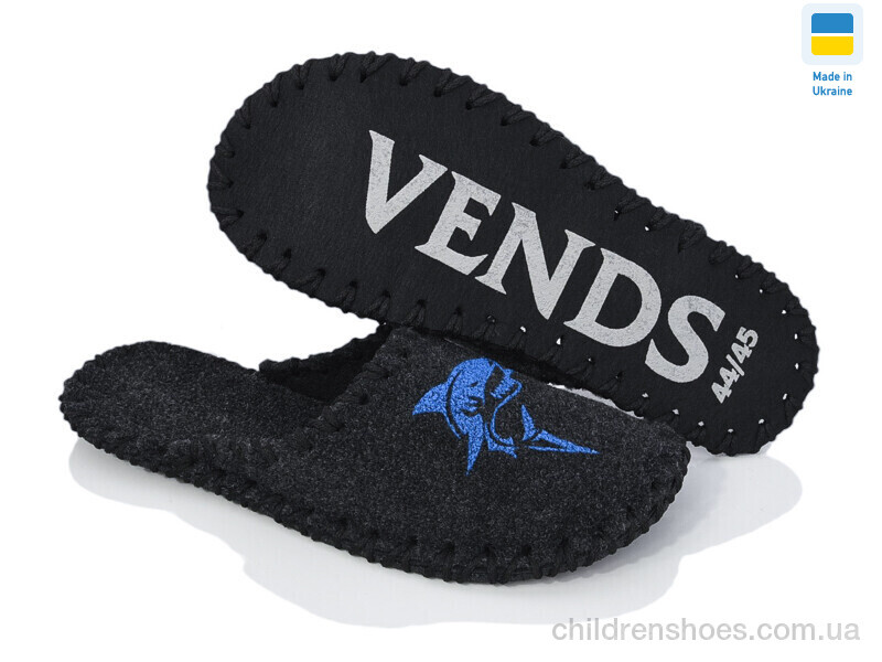 Тапки Vends 379M чорний