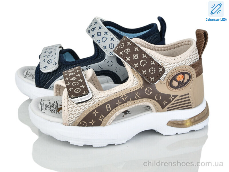 Сандалии 2630-4B LED mix Poni kids / p. 26-31 / 12пар