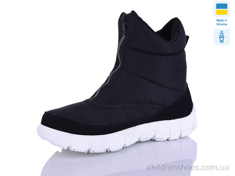 Ботинки No brand 1323 чорний біла підошва