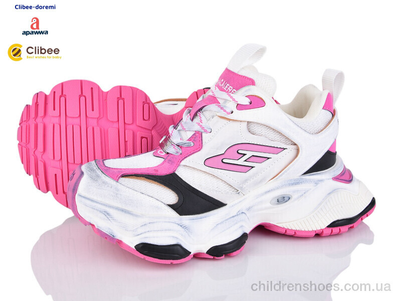 Кроссовки D23881 white-pink Clibee-Doremi / p. 36-40 / 5пар