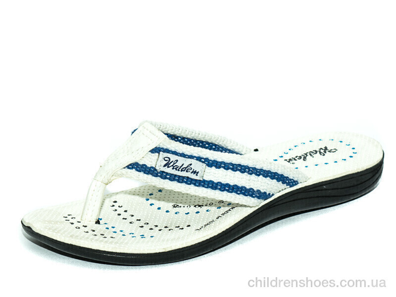Шлепки женские Waldem Ж025-3 бело-синий