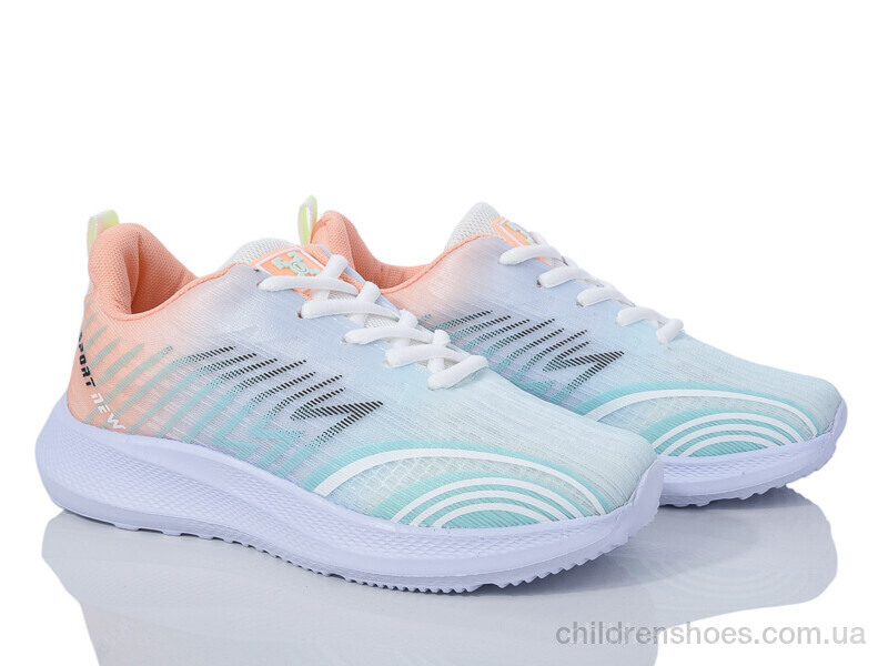 Кроссовки Violeta 182-36 white-orange-blue