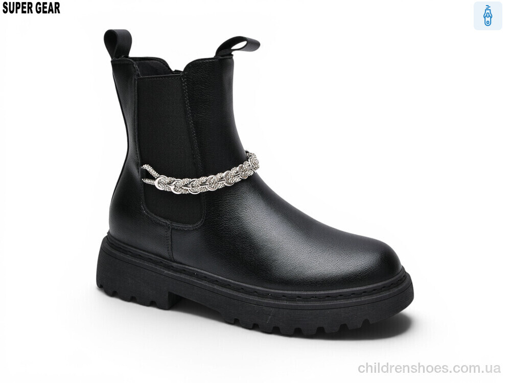 Ботинки 0025-019 black Super Gear / p. 36-41 / 6пар