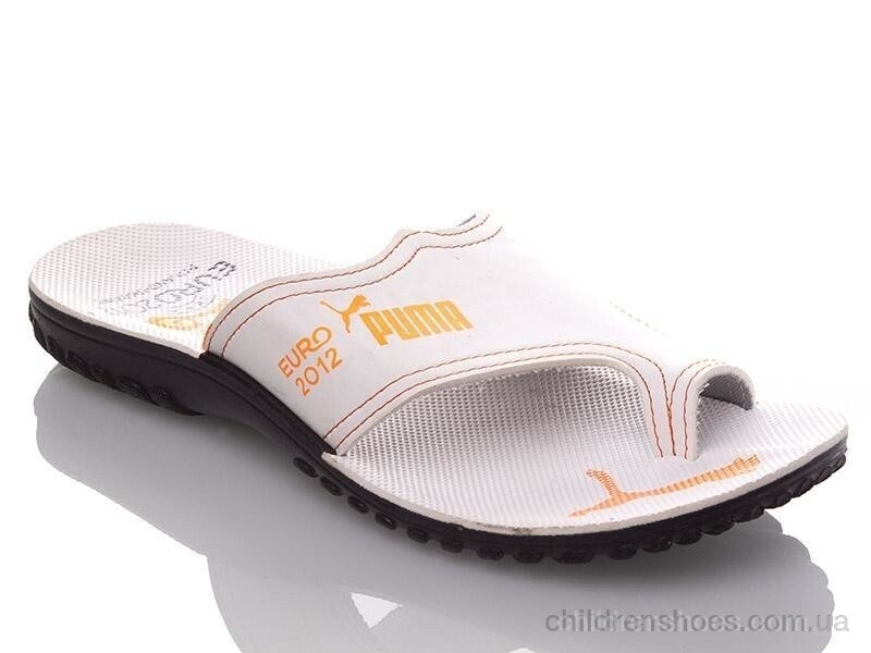 Шлепки Demur MP white-orange P