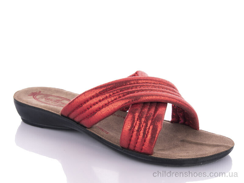 Шлепки W26-7153 red DeMur / p. 36-40 / 6пар