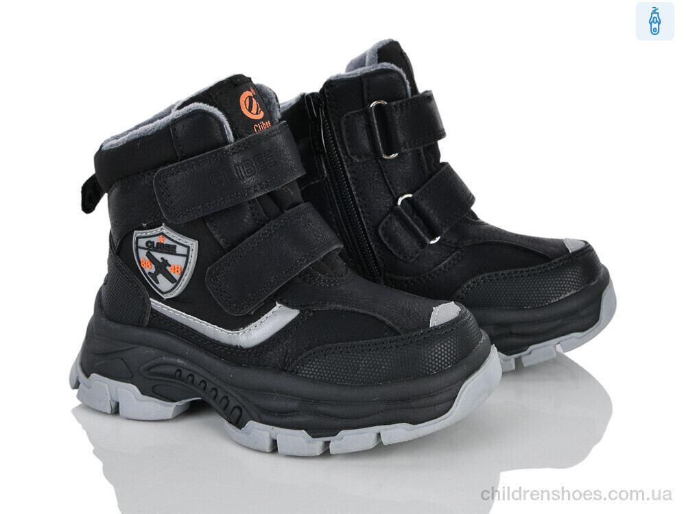 Ботинки HB396 black-orange Clibee-ShoSho / p. 26-31 / 6пар