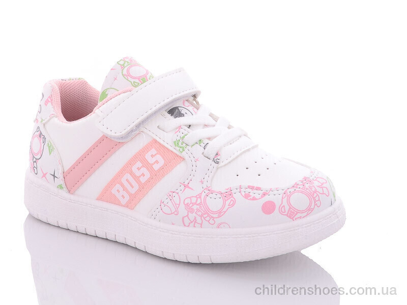 Кроссовки ASHIGULI 2389 white-pink