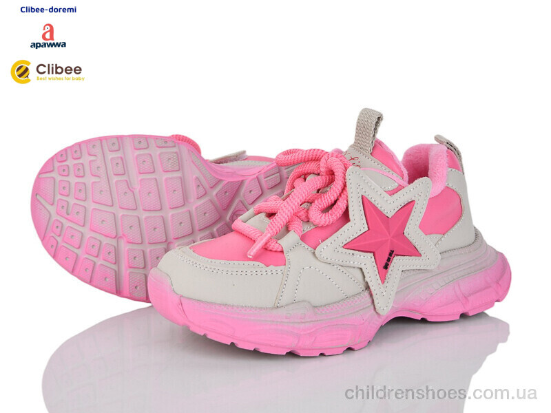 Кроссовки Apawwa AB610-1 фліс grey-pink