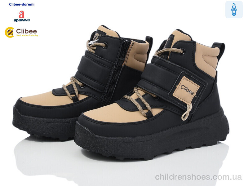 Ботинки Clibee KC513 black-khaki