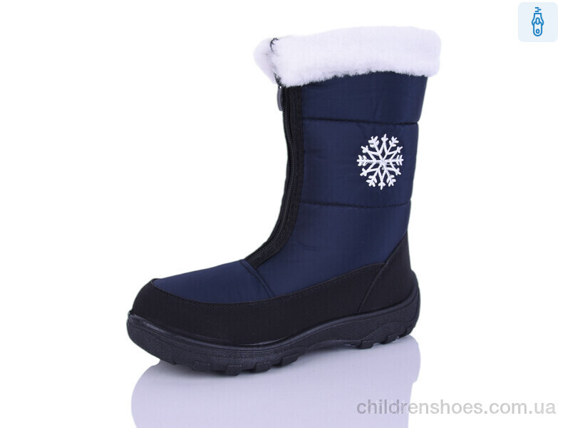 Дутики No brand 081 опушка синій