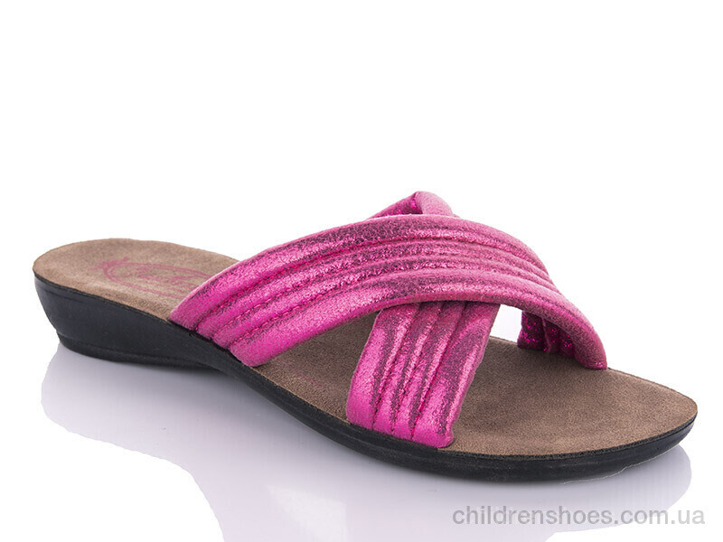 Шлепки W26-7153 fuchsia DeMur / p. 36-40 / 6пар