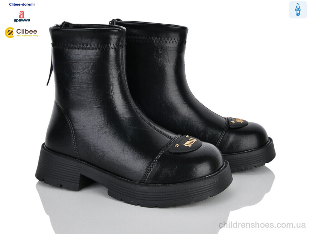 Ботинки ABC101C black єврозима Clibee-Doremi / p. 31-36 / 8пар