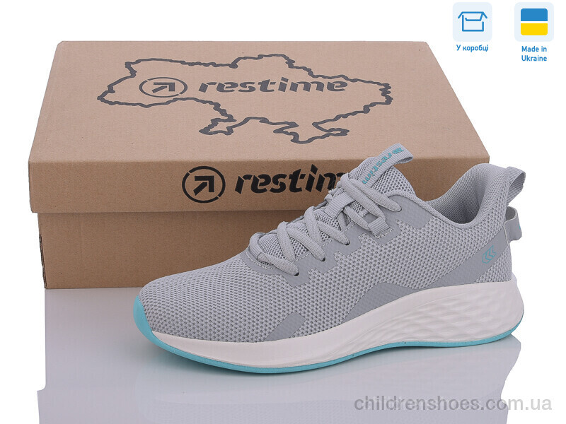 Кроссовки Restime EWL24099 grey-lemon