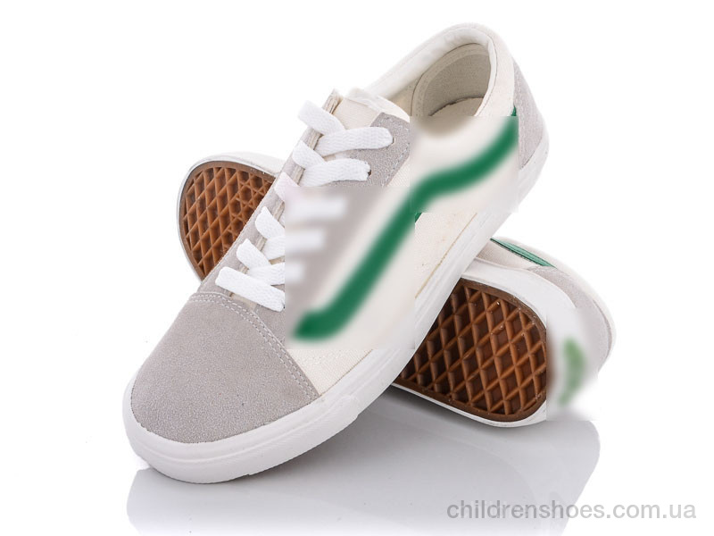 Кеды S4(A801) white-green Violeta / p. 35-40 / 6пар