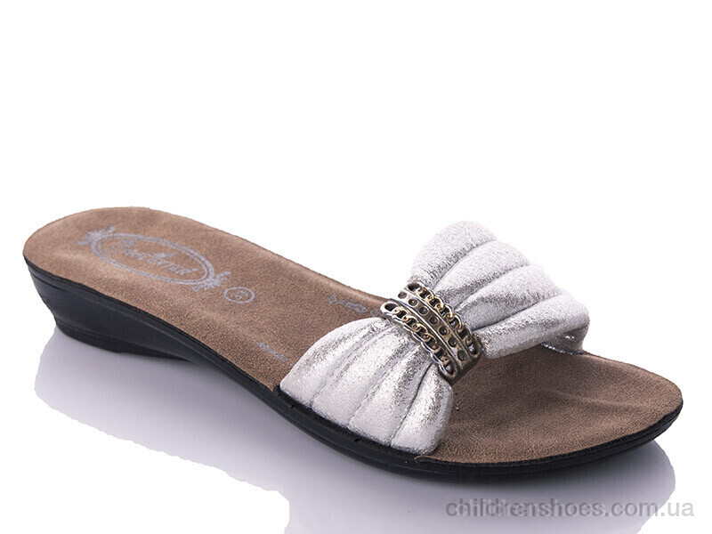 Шлепки K26-809 silver (30-35) DeMur / p. 30-35 / 6пар