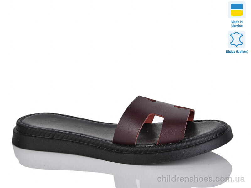 Шлепки женские No brand 501-1 бордо к.