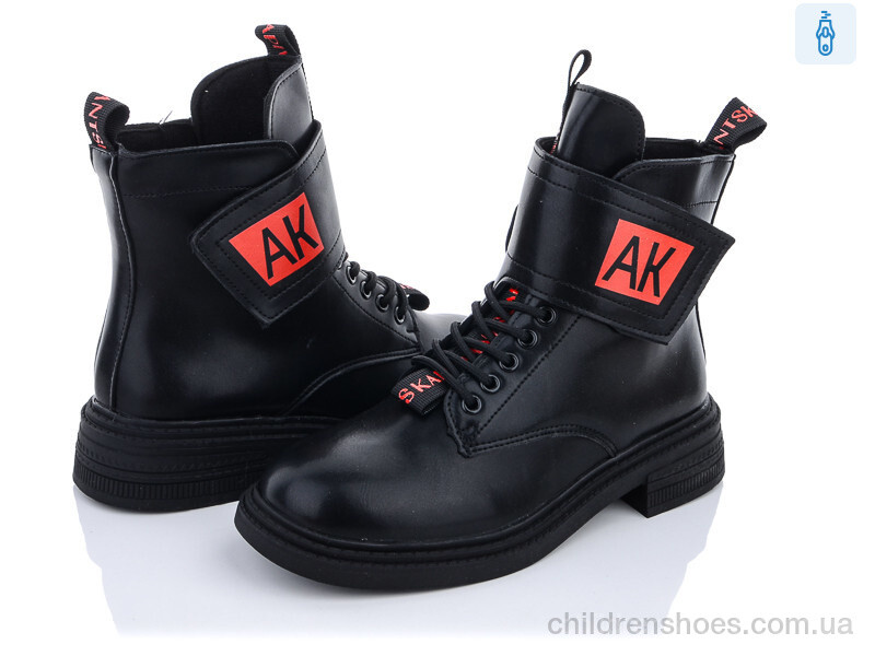 Ботинки 197-53 black-red Violeta / p. 36-41 / 8пар