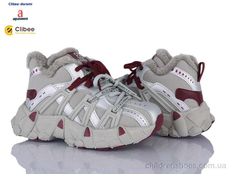 Кроссовки Apawwa A872161 grey фліс