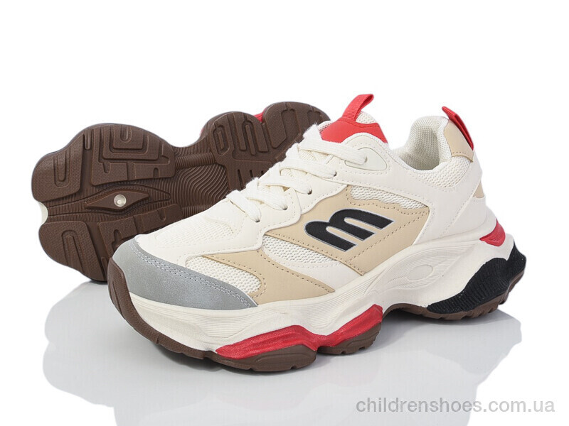 Кроссовки Violeta 149-39 beige-red