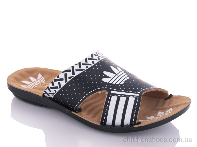 Шлепки K26-Adik black-white (30-35) DeMur / p. 30-35 / 6пар