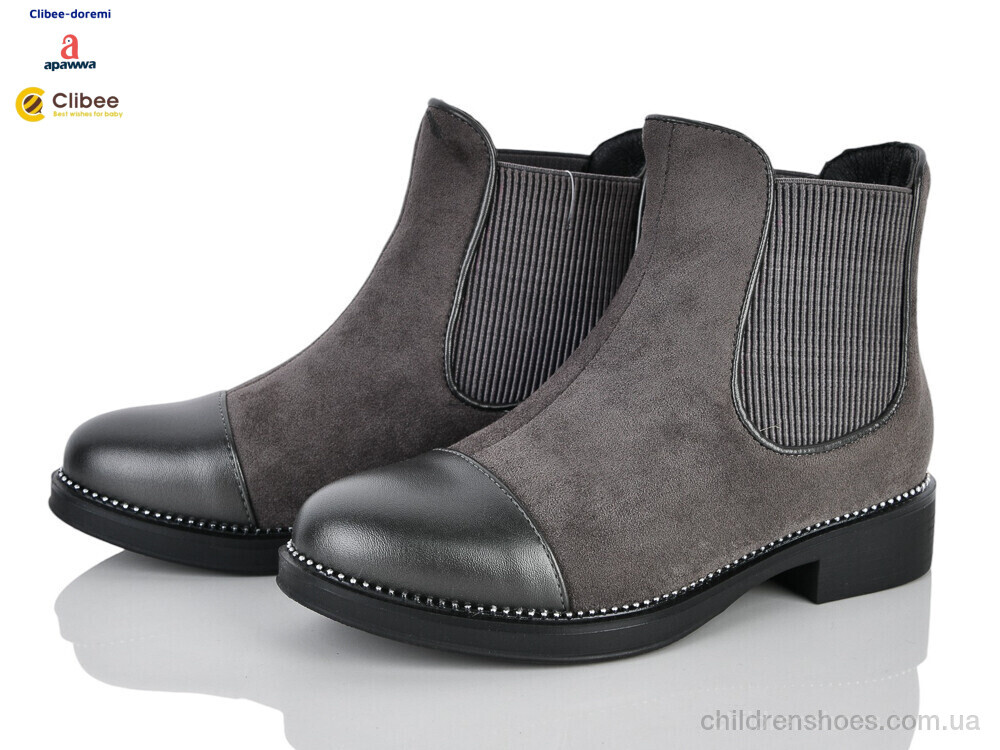 Ботинки ABQ69-1 grey фліс Clibee-Doremi / p. 32-37 / 8пар