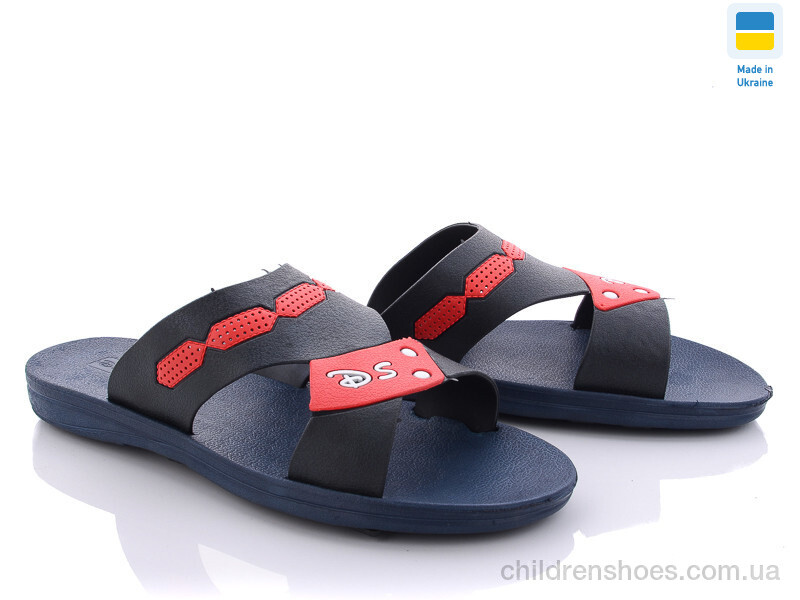Шлепки DS DS Украіна ТПМ07 т.синій -червоний