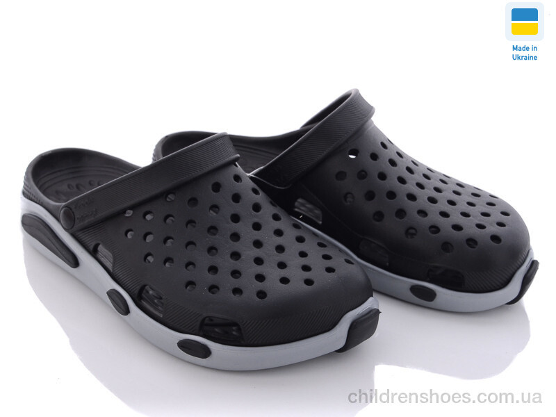 Кроксы Кредо Кредо Украіна ЕВА2090 чорно-сірий