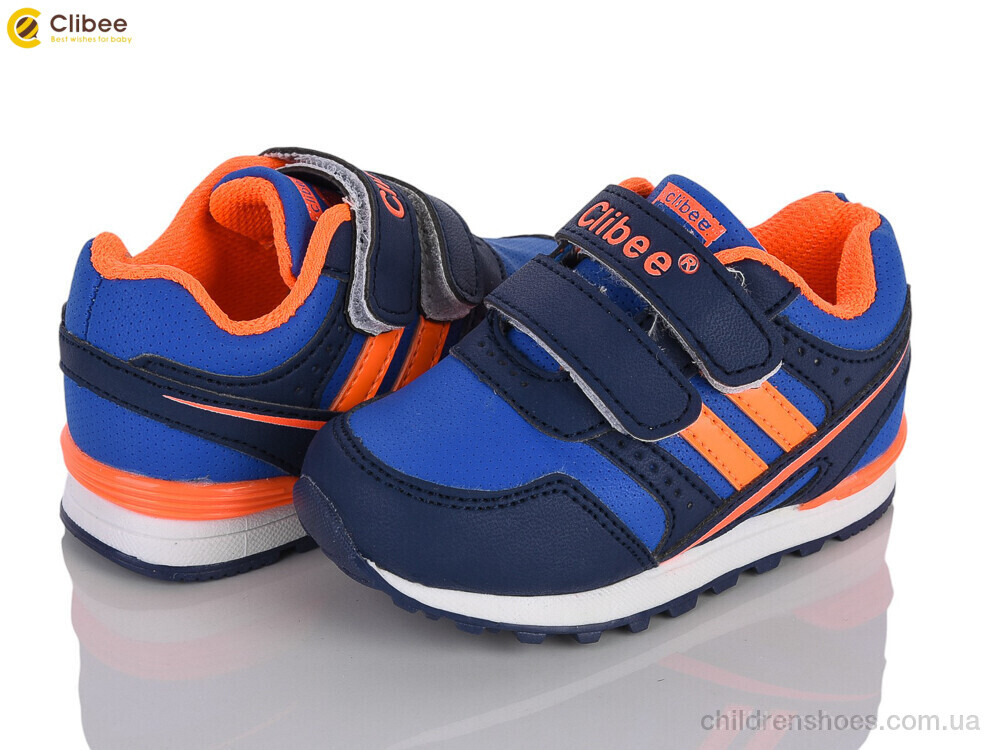 Кроссовки F632 d.blue-orange Clibee / p. 21-26 / 6пар