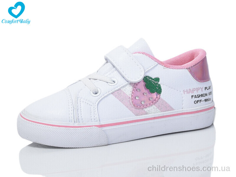 Кеды 80230 білий-рожевий Comfort-baby / p. 25-30 / 8пар