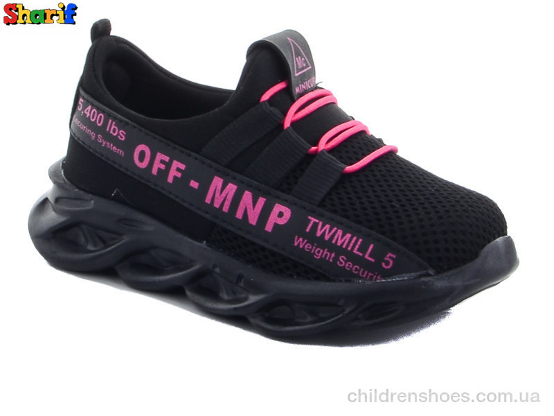 Кроссовки Minicup 05 black-pink 26-30