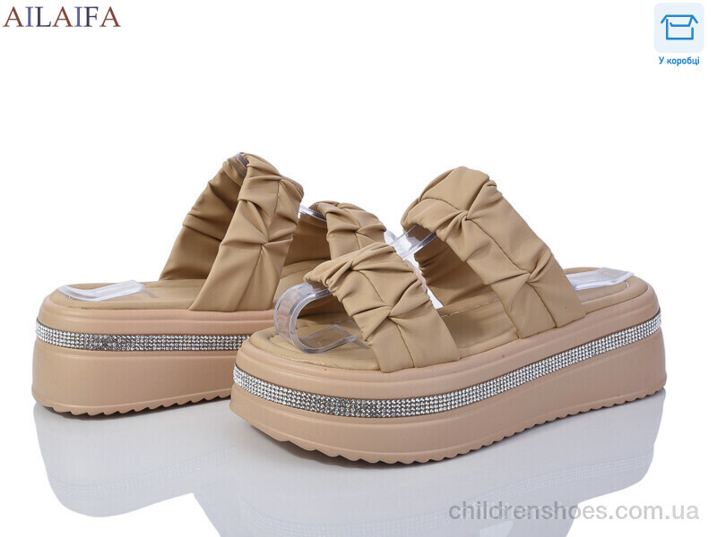 Шлепки женские Ailaifa 7039 khaki
