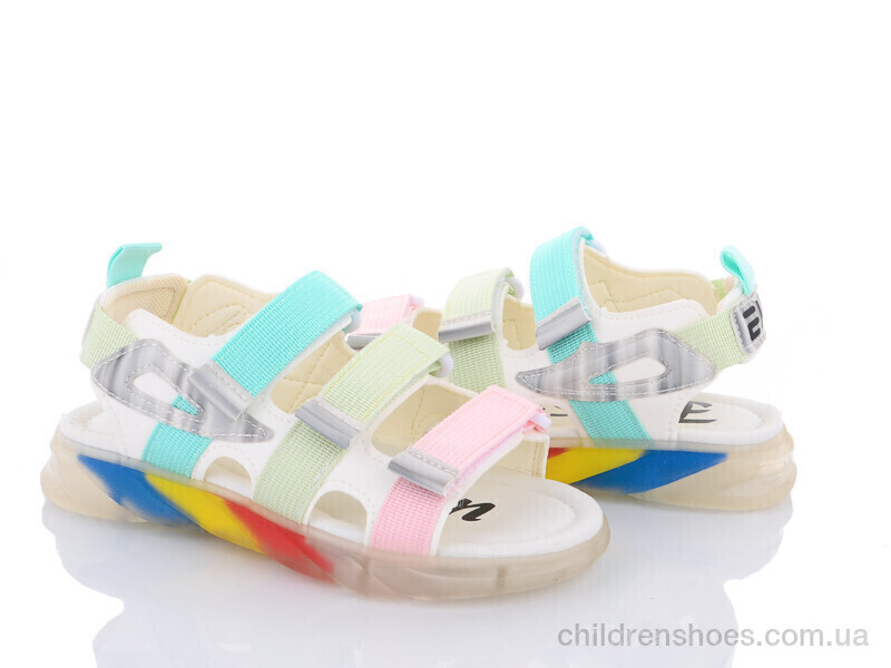 Сандалии PL16(CB18122) pink-green Violeta / p. 32-37 / 6пар