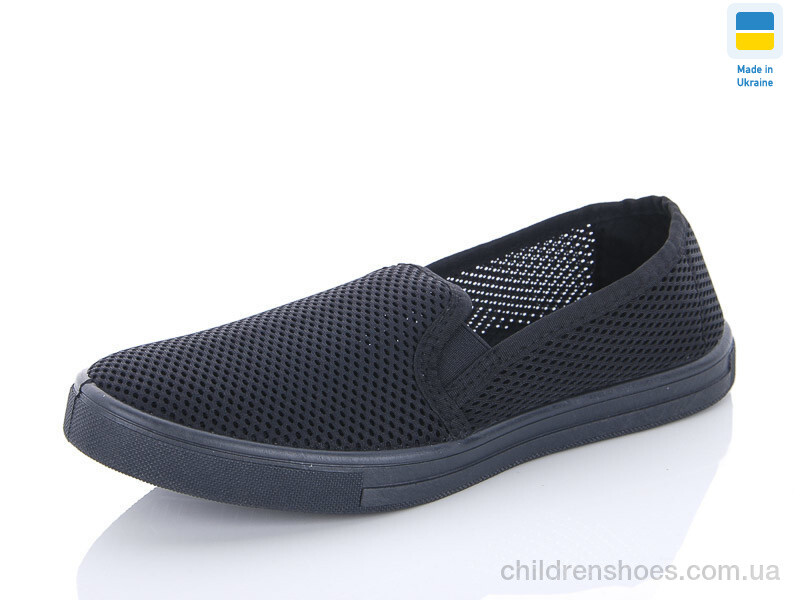 Слипоны No brand Крок сетка C3 черный