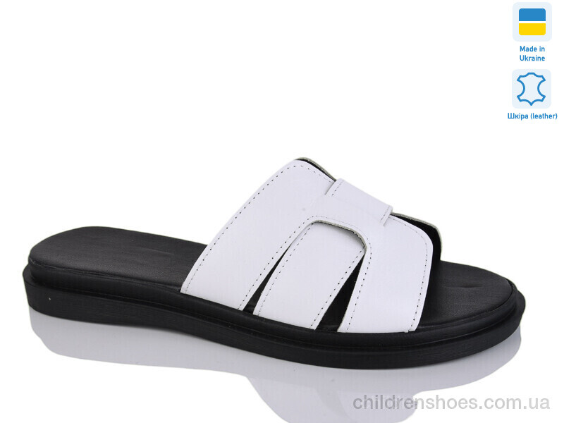 Шлепки женские No brand 90 білий к. батал