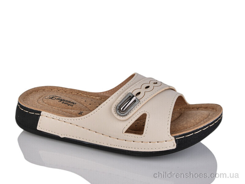 Шлепки женские Elegance 5300 св.бежевий