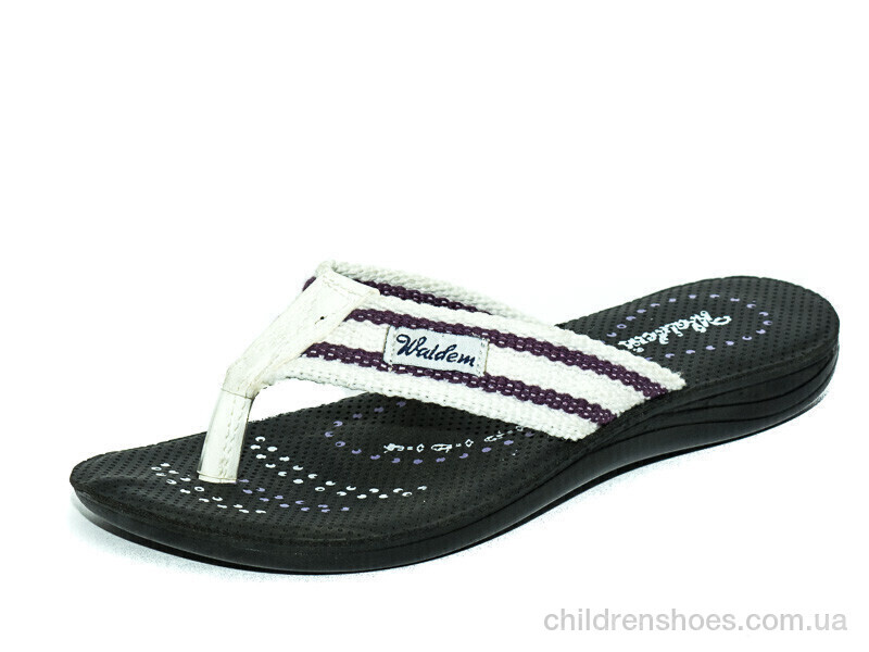 Шлепки женские Waldem Ж025-3 бело-фиолетовый