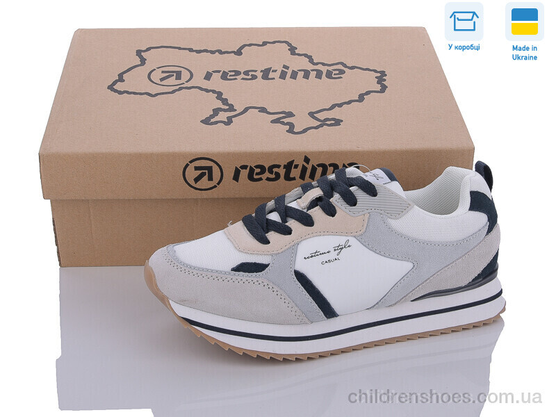 Кроссовки Restime JWB24031 grey-beige