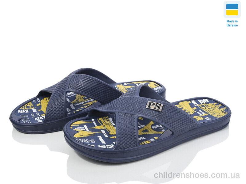 Шлепки Progress Е227 синій