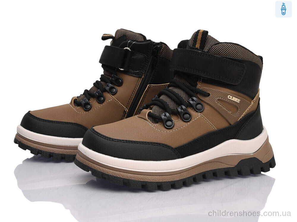 Ботинки HC812-3 khaki-black Clibee-ShoSho / p. 32-37 / 6пар