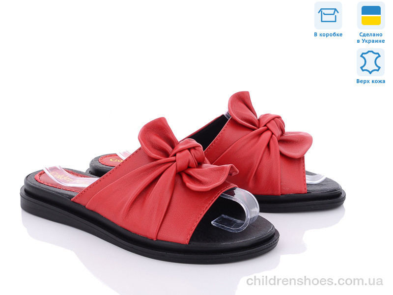 Шлепки женские Golden Natali Сабіна червоний