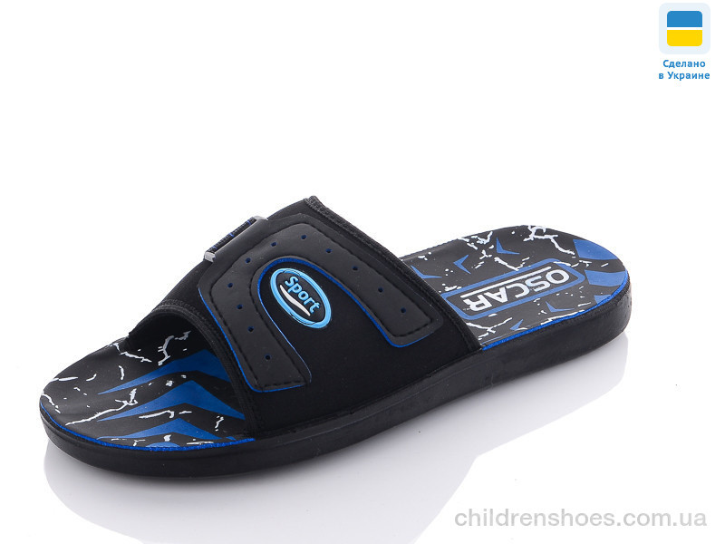 Шлепки Oscar S29 black-blue