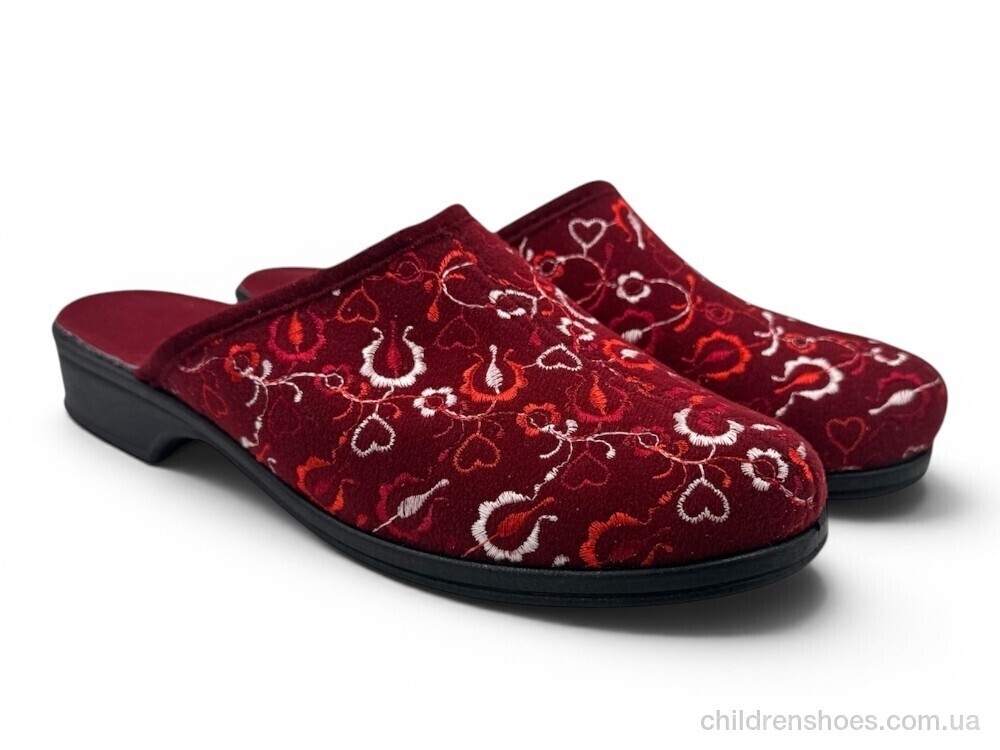 Тапки 56425401 бордовий Rai shoes / p. 36-41 / 6пар