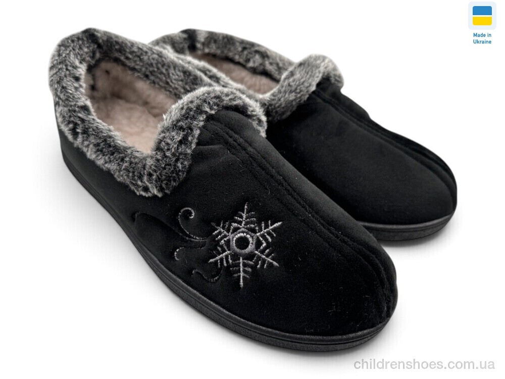 Тапки 2202 чорний Rai shoes / p. 37-42 / 12пар