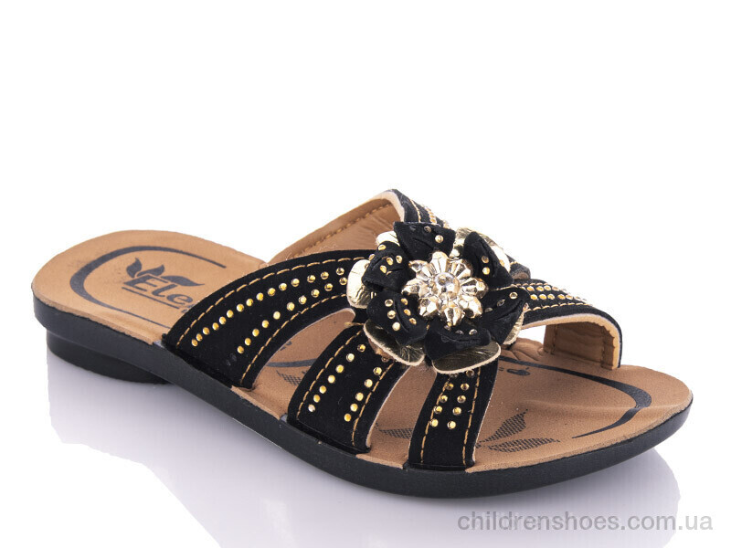 Шлепки K26-Elena 1 black (25-29) DeMur / p. 25-29 / 6пар