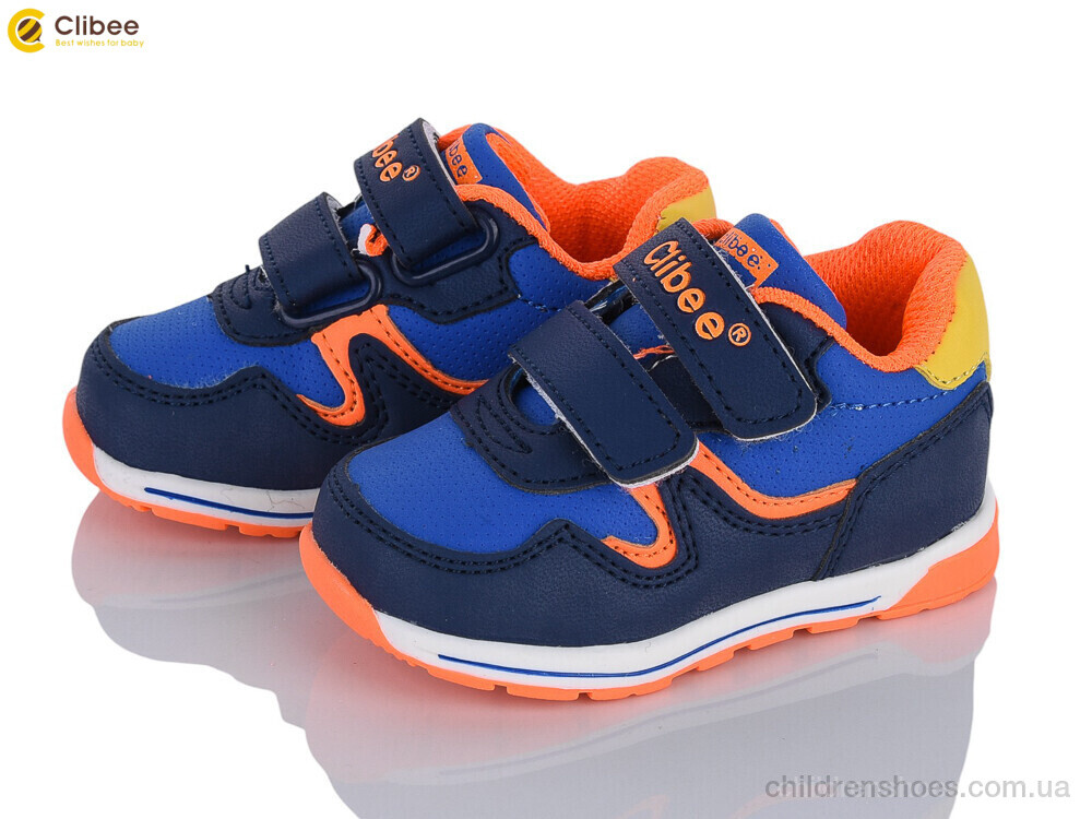Кроссовки F655 d.blue-orange Clibee / p. 19-24 / 6пар