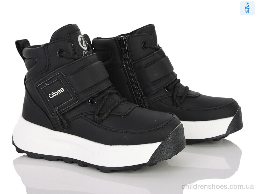 Ботинки KC513 black Clibee-ShoSho / p. 32-37 / 6пар